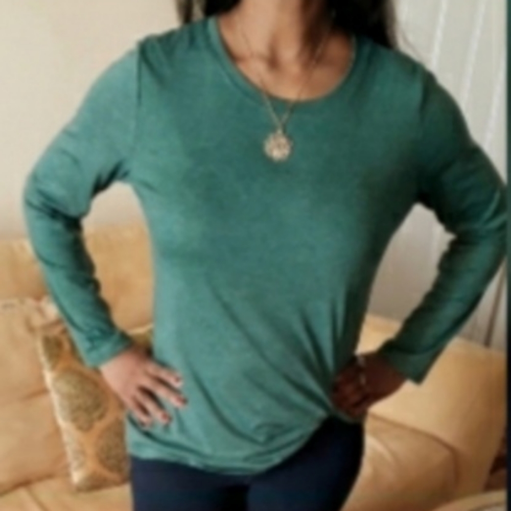 Knotted Tee - Heather Green